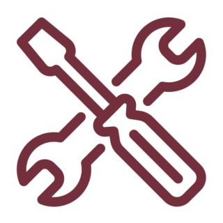 Tools icon with wrench and screwdriver