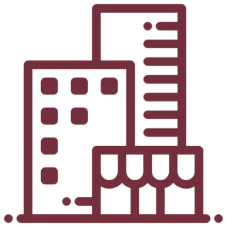 Stylized building graphic design