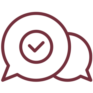 Chat icon with check mark