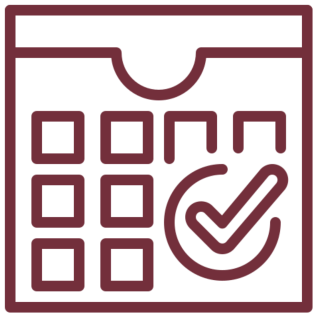 Calendar icon with checkmark