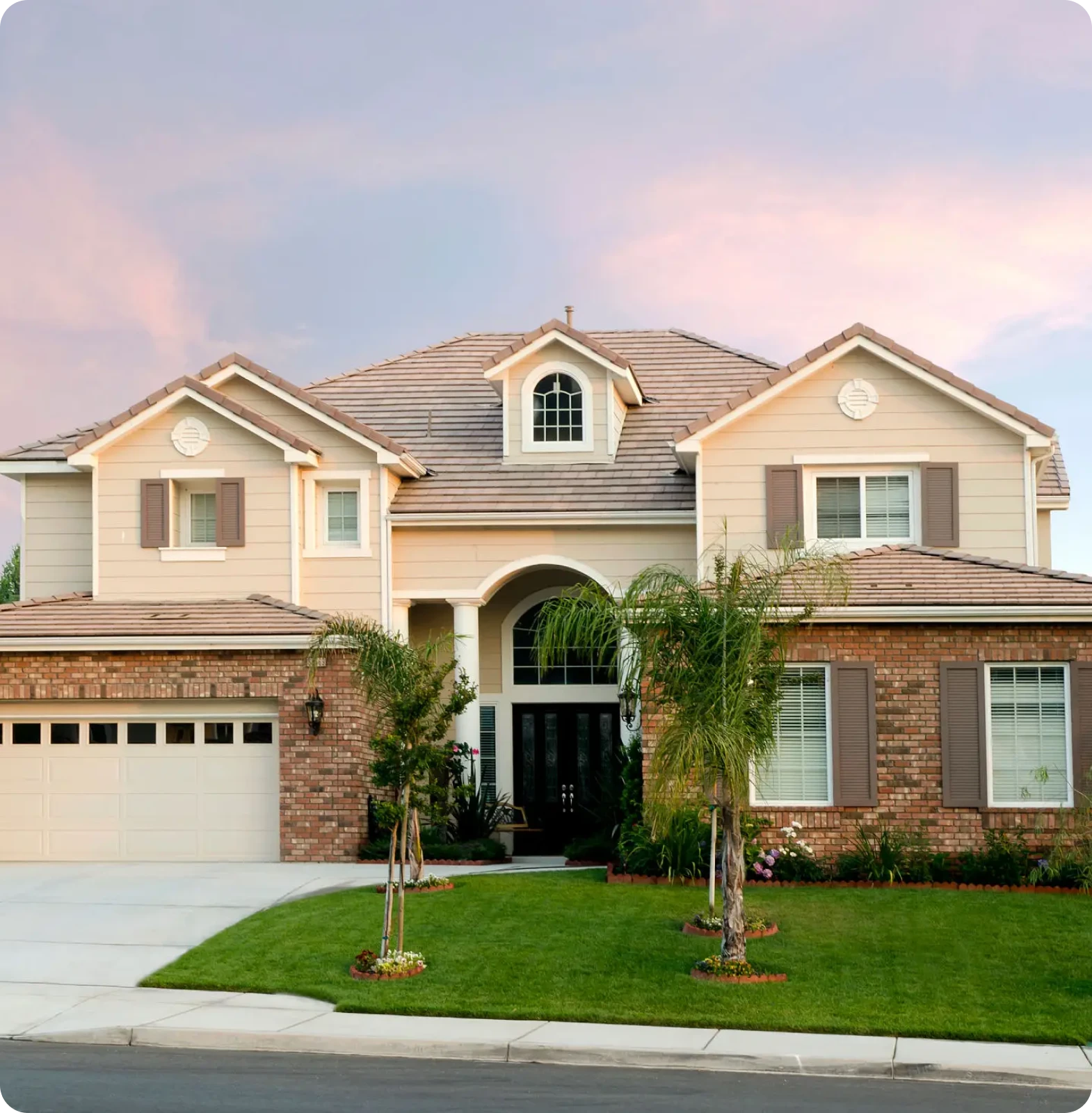 Modern two-story home exterior